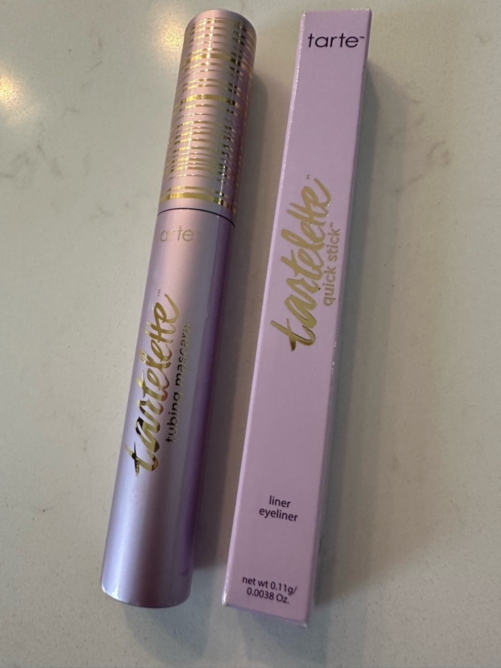 Tarte Tartelette Tubing Mascara and Quick Stick Eyeliner - Both Black $54 NEW